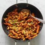 Sticky Cashew Chicken with Crispy Nuts and Steamed Rice Recipe