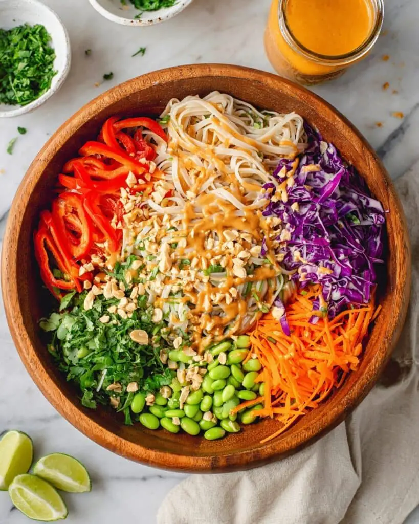 Thai Noodle Salad with Peanut Dressing Recipe