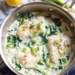 Creamy Lemon Garlic Cod Recipe