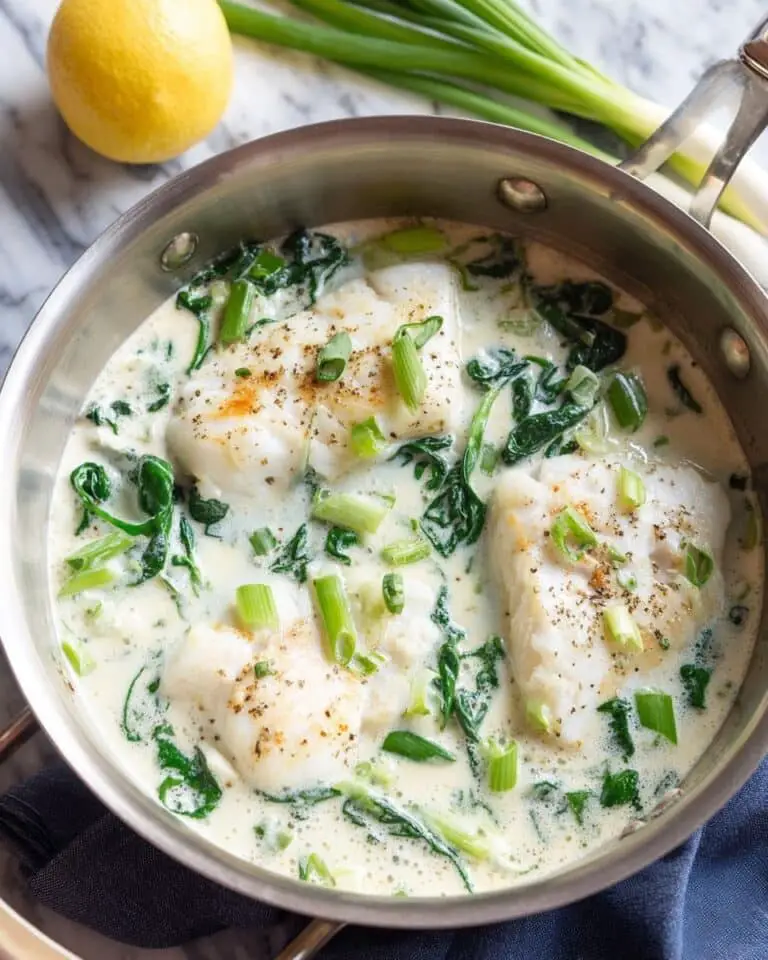 Creamy Lemon Garlic Cod Recipe