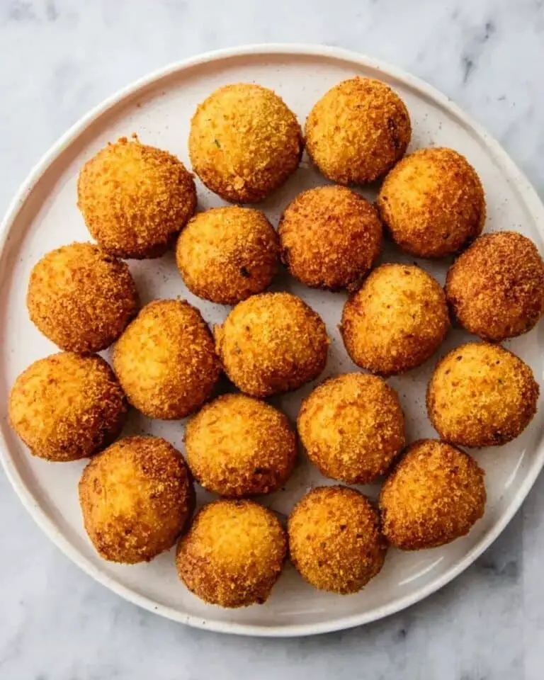 Cheesy Fried Rice Balls with Broccoli Recipe