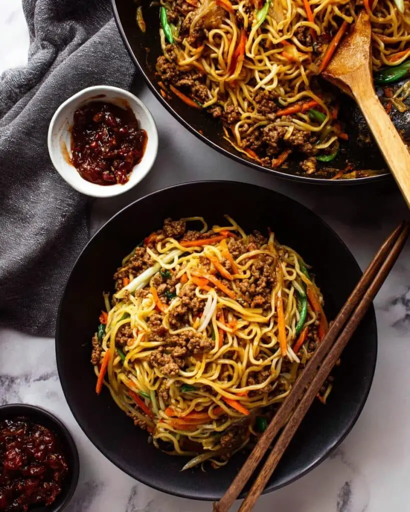 Beef Mince Chow Mein with Hidden Vegetables Recipe