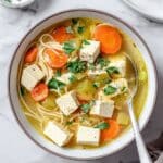 Garlic Ginger Soup with Noodles Recipe