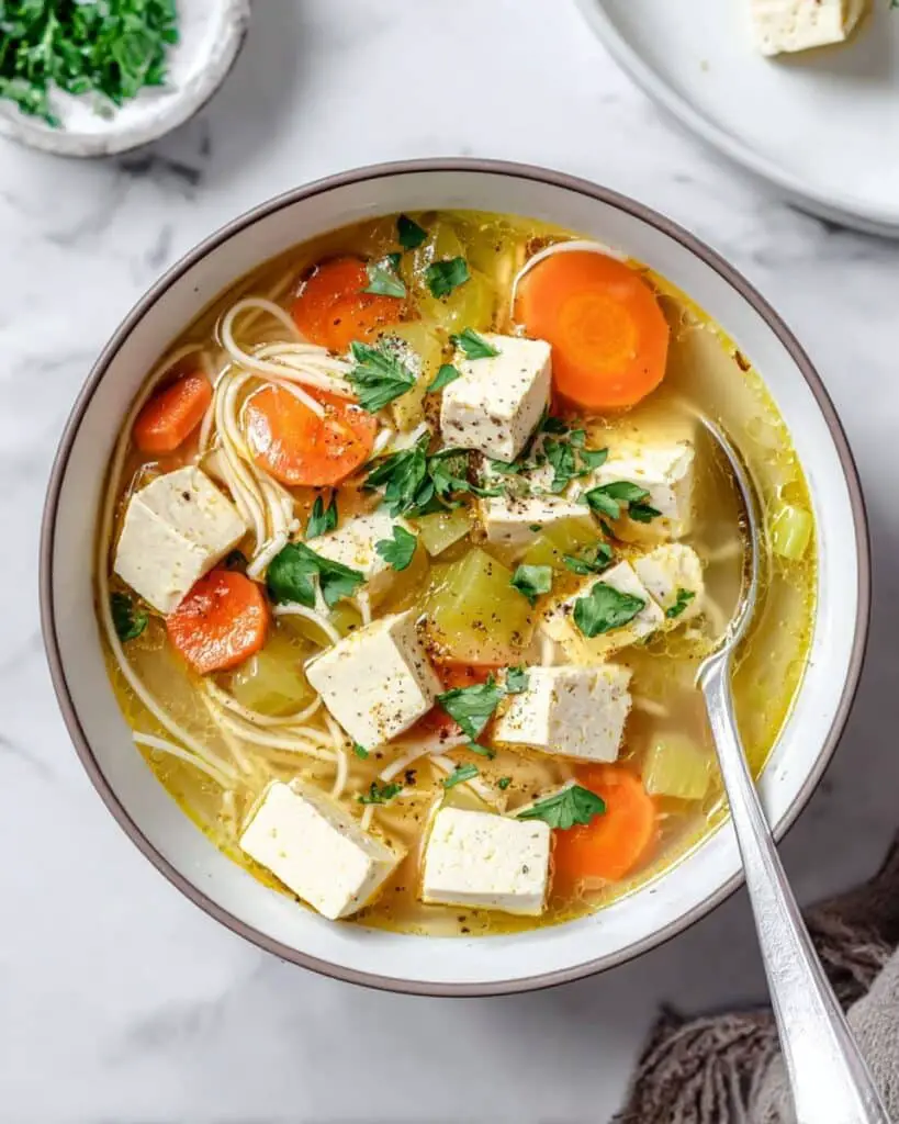 Garlic Ginger Soup with Noodles Recipe