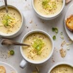 Roasted Garlic Cheddar Cauliflower Soup Recipe