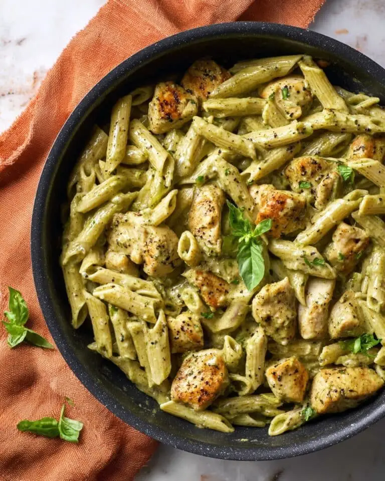 Creamy Chicken Pesto Pasta Recipe