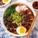 Homemade Chicken Ramen with Caramelized Soy Chicken and Ramen Egg Recipe
