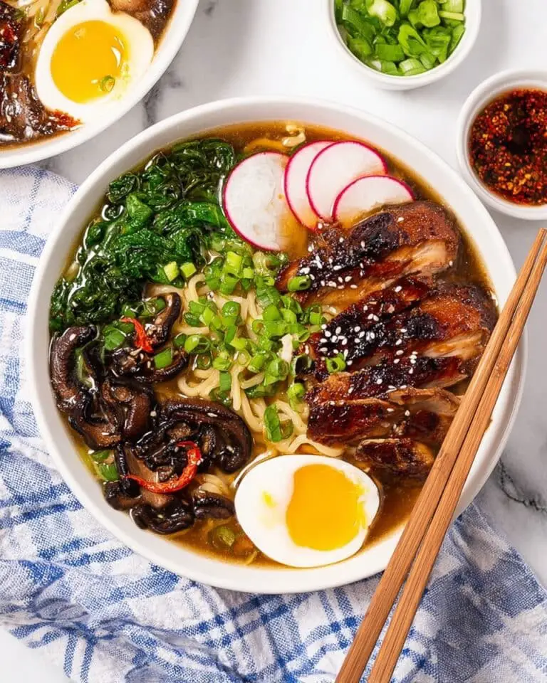Homemade Chicken Ramen with Caramelized Soy Chicken and Ramen Egg Recipe