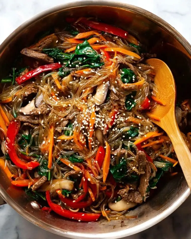 Japchae – Korean Sweet Potato Noodles Stir-Fry Recipe