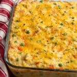 Chicken and Rice Casserole with Veggies and Cheesy Gravy Recipe