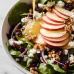 Apple Salad with Candied Walnuts and Cranberries Recipe