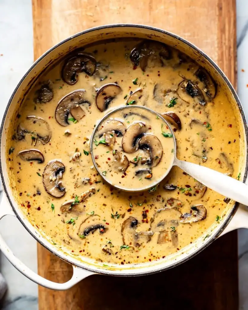 Creamy Vegan Mushroom Soup Recipe
