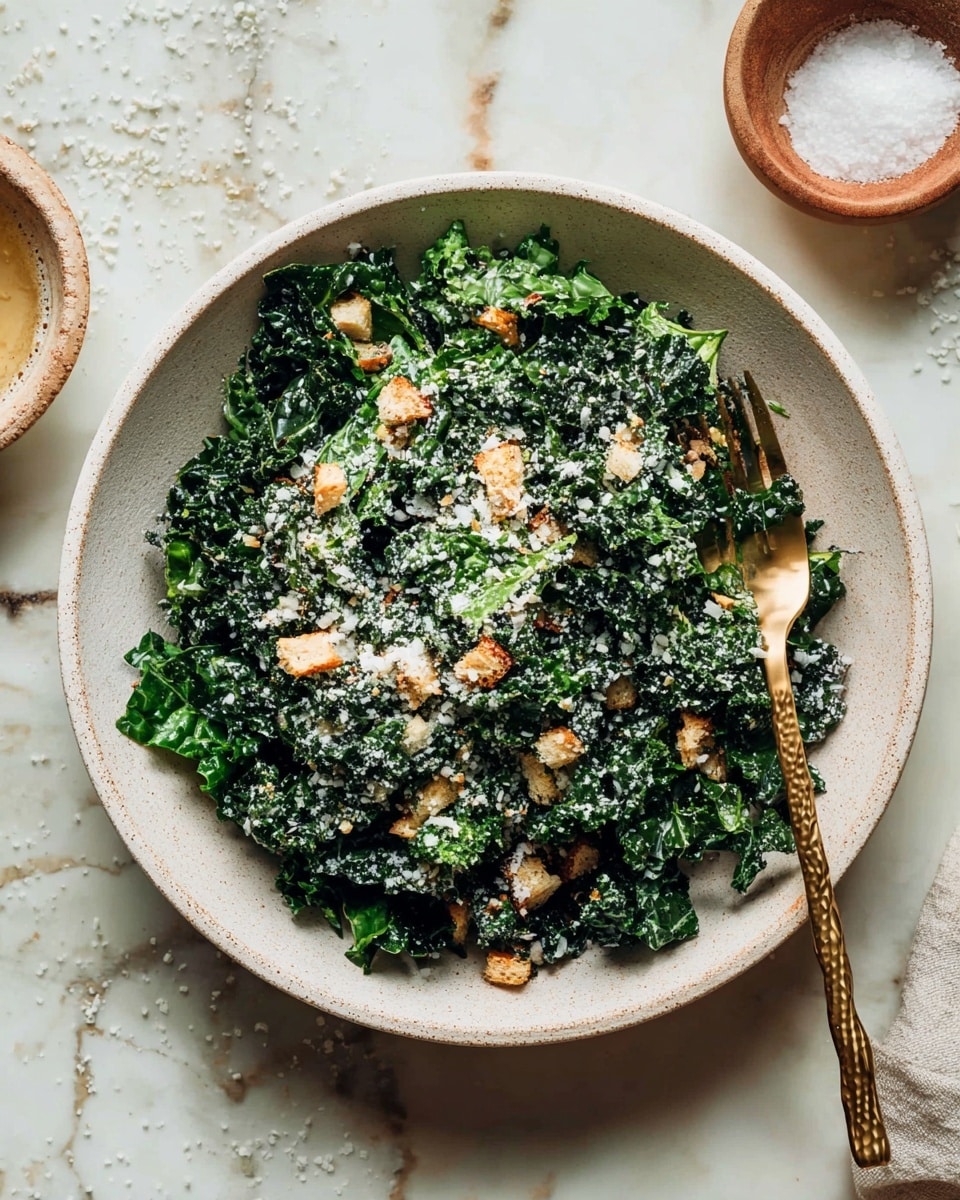 Lemony Parmesan Kale Salad Recipe