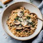 Easy Mushroom Farro Risotto