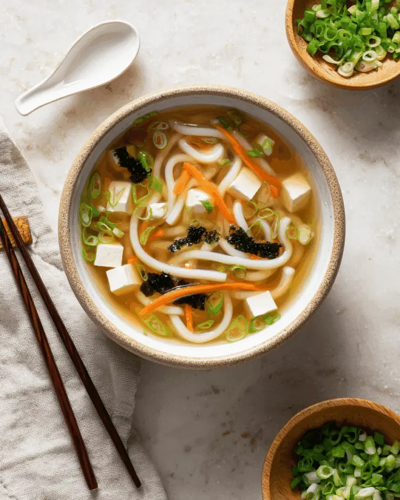 Simple Miso Noodle Soup with Tofu Recipe