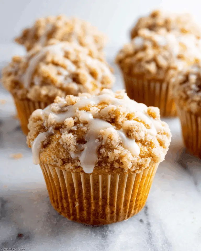 Pumpkin Crumb Cake Muffins with Maple Icing Recipe