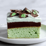 Grasshopper Cake with Mint Chocolate Layers and Fudge Topping Recipe