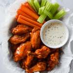 Crispy Oven Baked Chicken Wings with Buffalo Sauce Recipe