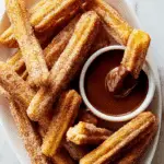 Cinnamon-Sugar Churros with Rich Chocolate Dipping Sauce Recipe