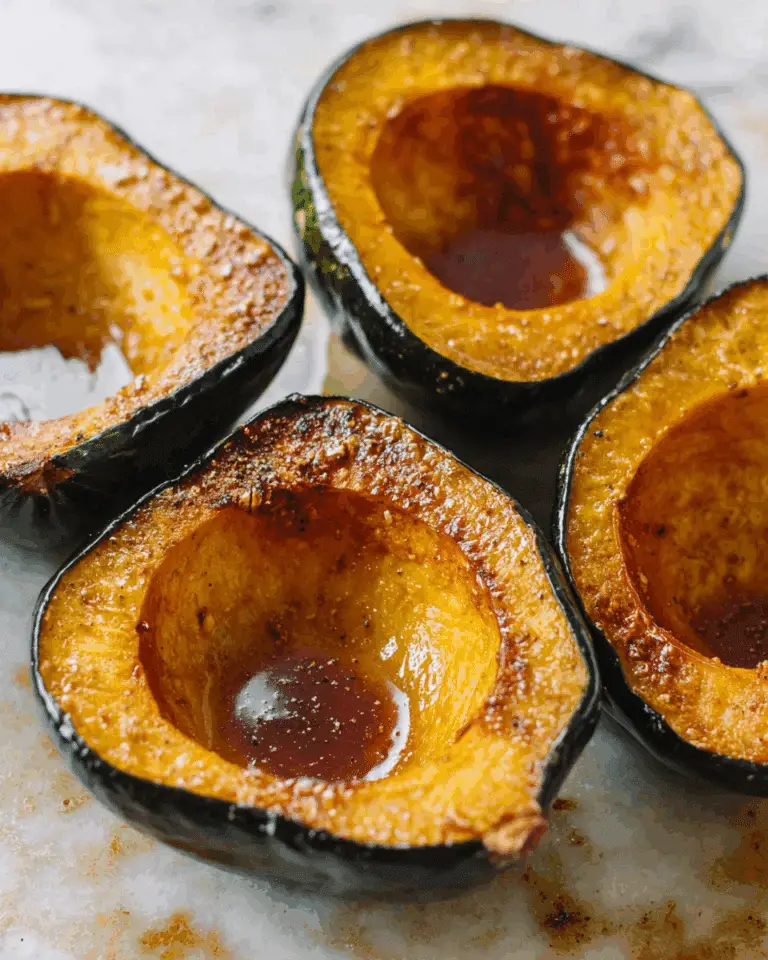 Maple-Roasted Acorn Squash with Cinnamon Butter Recipe