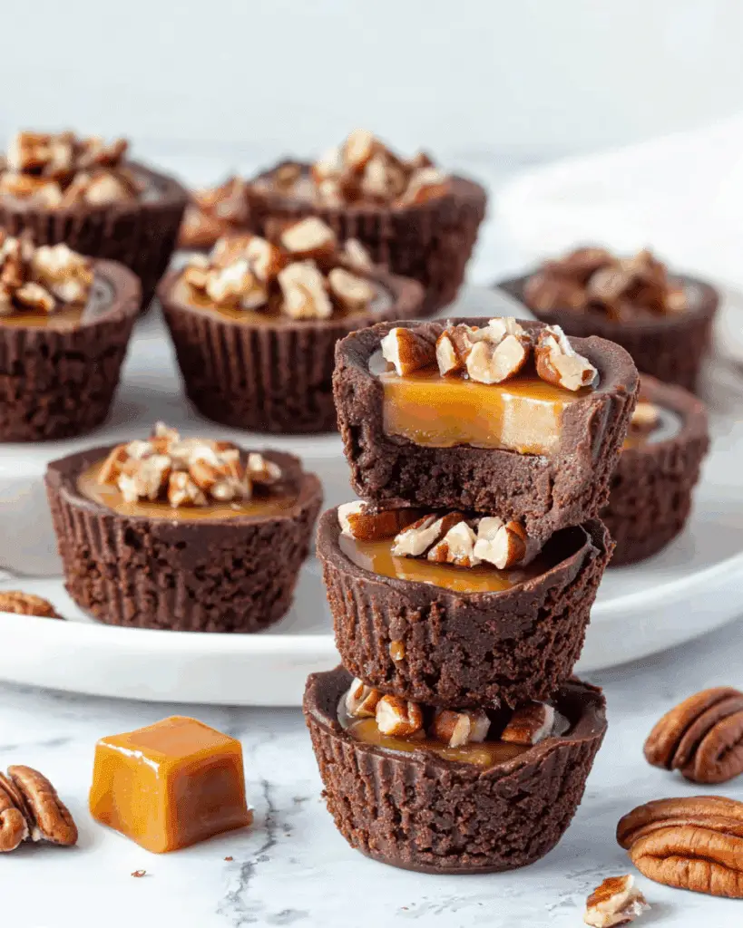 Chocolate Pecan Caramel Turtle Tassies Recipe