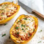 Spaghetti Squash Lasagna Boats Recipe