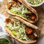 Sheet Pan Chicken Pitas with Herby Ranch Slaw Recipe