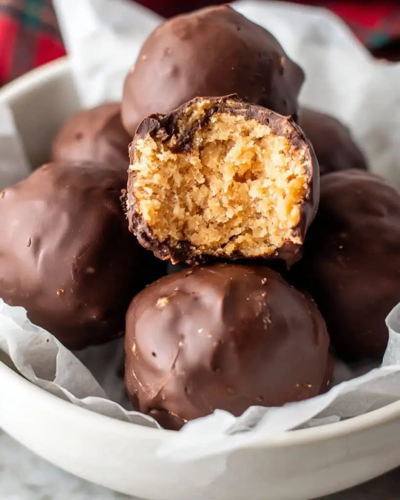 Chocolate Covered Peanut Butter Rice Krispies Balls (No Bake) Recipe