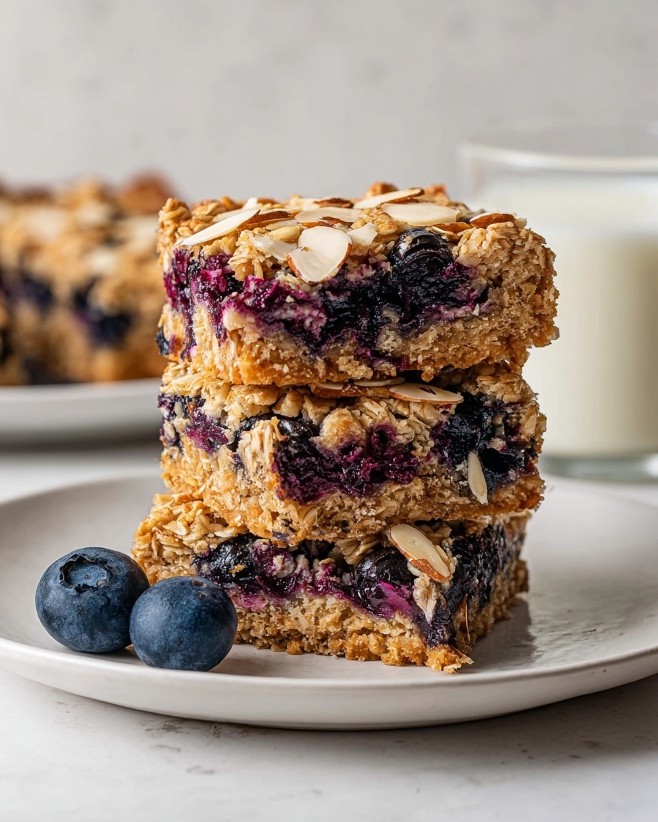 Blueberry Baked Oatmeal Bars Recipe