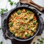 Asian Sesame Chicken Noodles with Vegetables Recipe