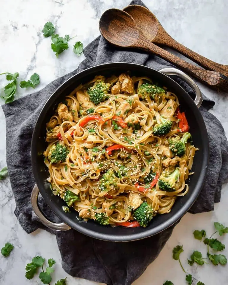 Asian Sesame Chicken Noodles with Vegetables Recipe