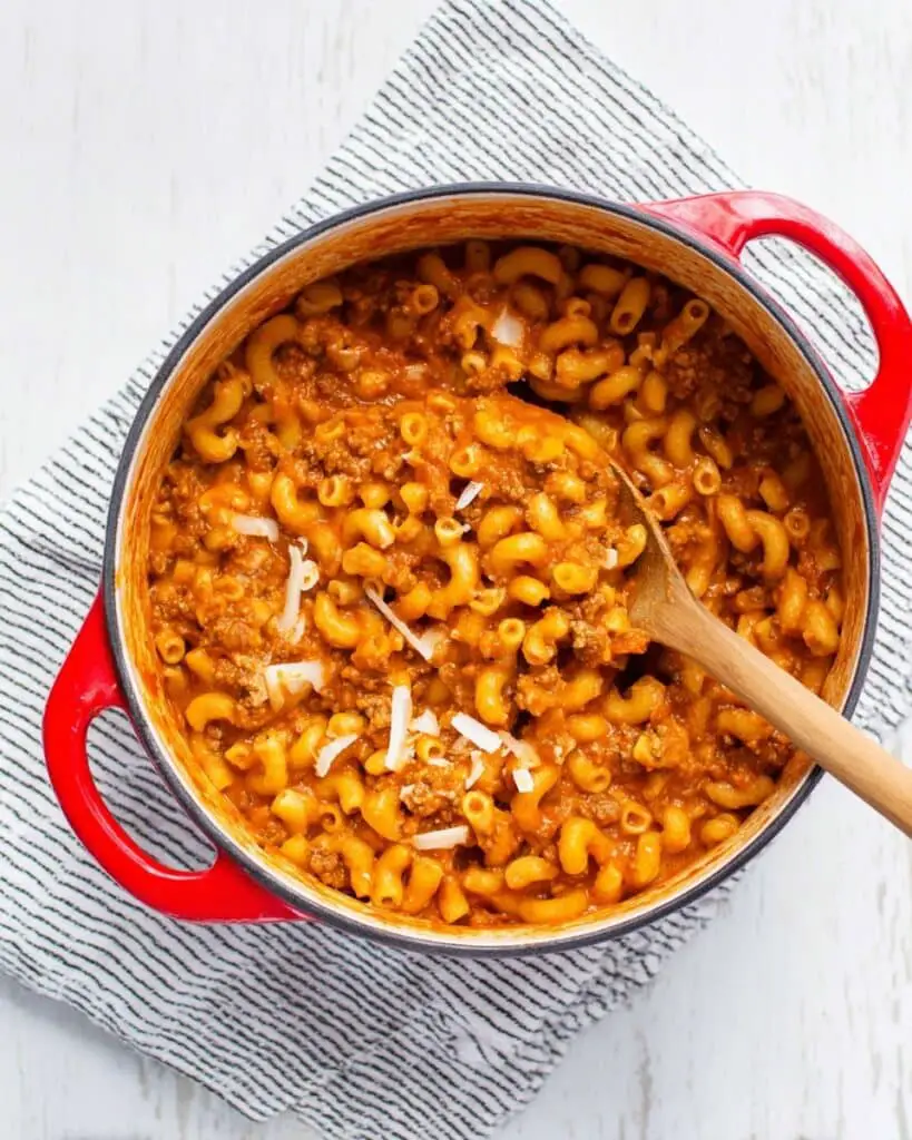 One Pot Pasta with Cheesy Lentil Sauce Recipe