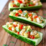 Shrimp and Avocado Stuffed Cucumber Boats Recipe