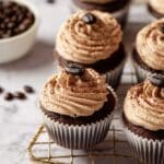 Chocolate Mocha Cupcakes with Mocha Russian Buttercream Recipe