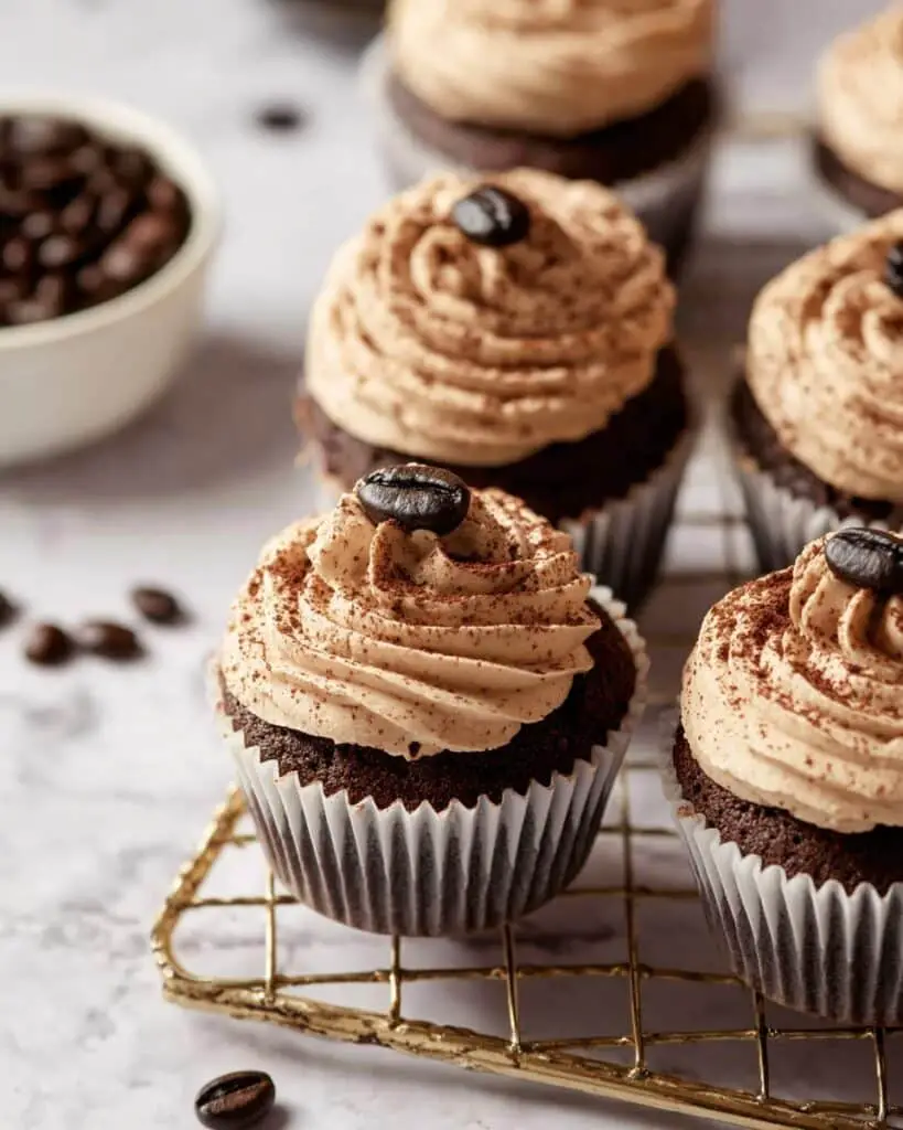 Chocolate Mocha Cupcakes with Mocha Russian Buttercream Recipe