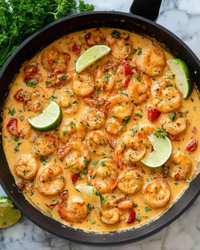 Creamy Cajun Shrimp with Spicy Tomato-Lime Sauce Recipe