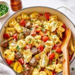 Garlic Parmesan Steak Tortellini Recipe