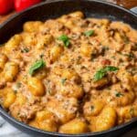 Creamy Ground Beef Gnocchi Skillet Recipe