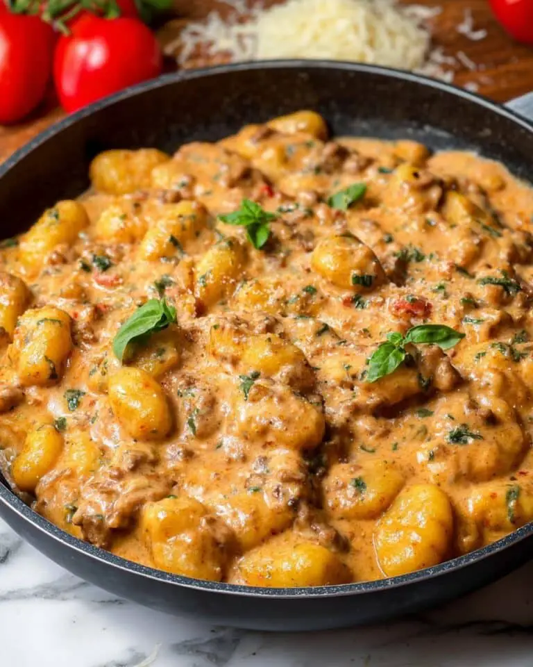 Creamy Ground Beef Gnocchi Skillet Recipe