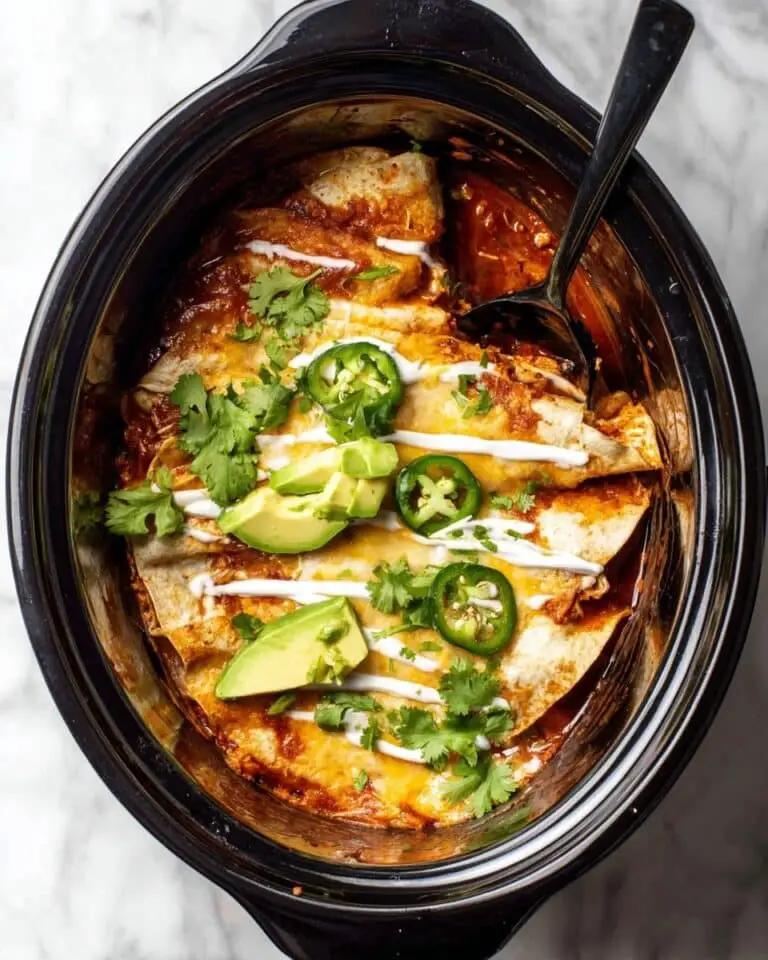 Slow Cooker Chicken Enchilada Casserole Recipe