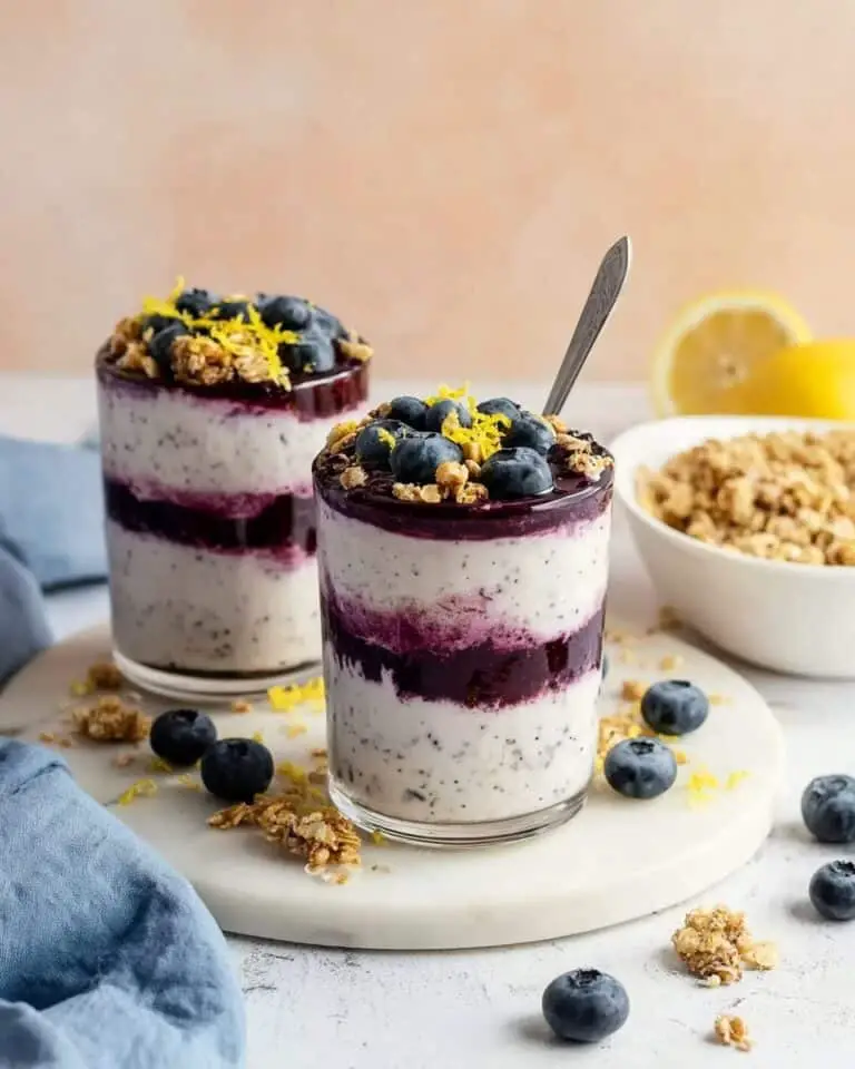 High-Protein Lemon Blueberry Overnight Oats Recipe