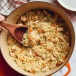 One-Pot Chicken and Rice with Carrots, Parmesan, and Parsley Recipe