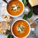 Roasted Cauliflower and Red Pepper Soup with Gouda Recipe