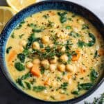 Creamy Chickpea and Potato Soup with Fresh Herbs Recipe