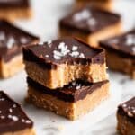 No Bake Chocolate Peanut Butter Protein Bars Recipe