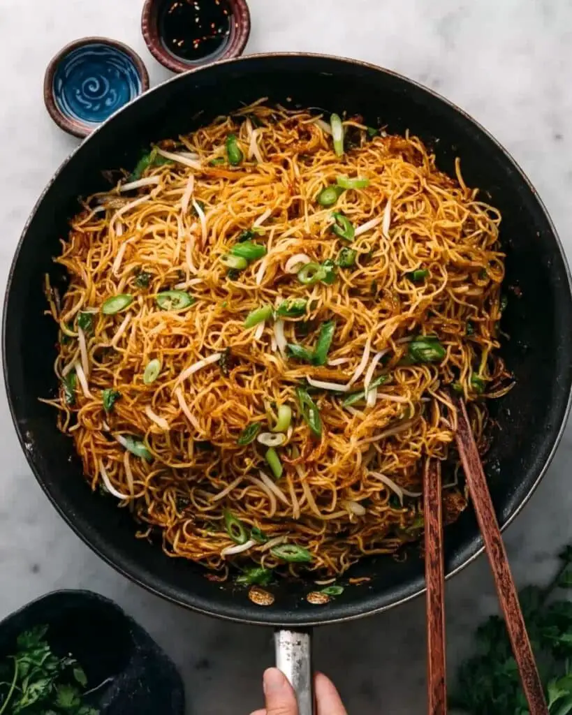 Soy Sauce Pan Fried Noodles Recipe