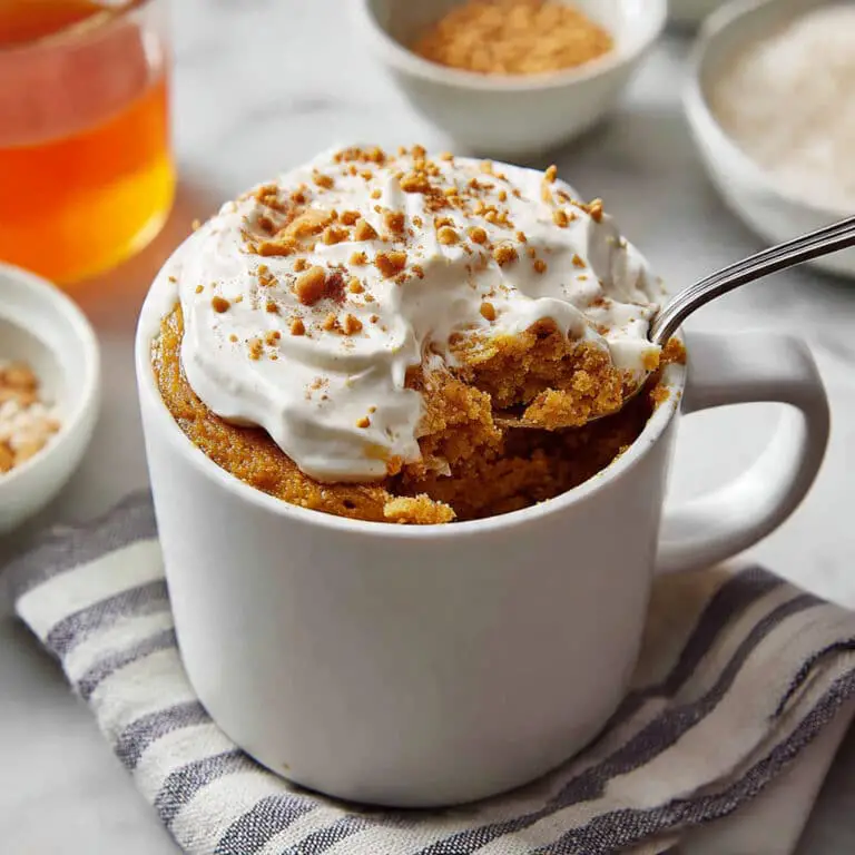 Salted Caramel Apple Mug Cake with Cinnamon Spice Recipe