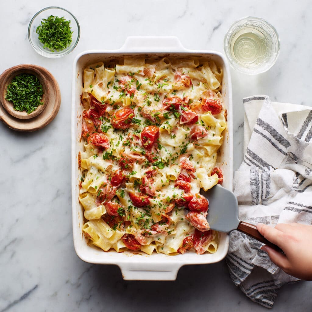 Roasted Vegetable Feta Pasta Recipe