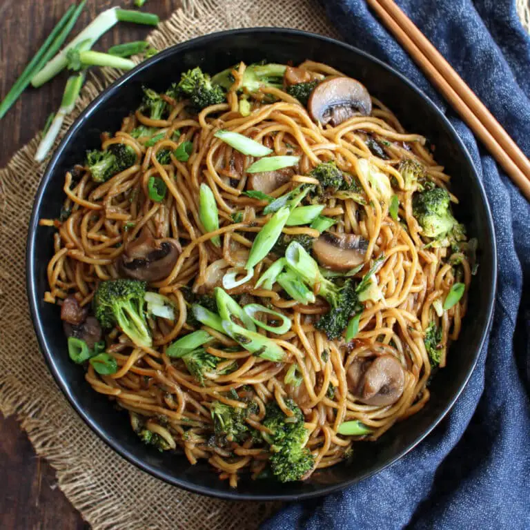 Broccoli Mushroom Ramen Noodles Recipe