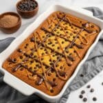 Protein Baked Oats with Banana, Peanut Butter, and Chocolate Drizzle Recipe